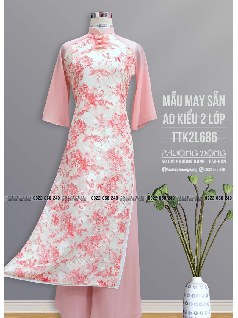 Áo Dài Phom Trẻ 2 Lớp 4 Tà TTK2L686